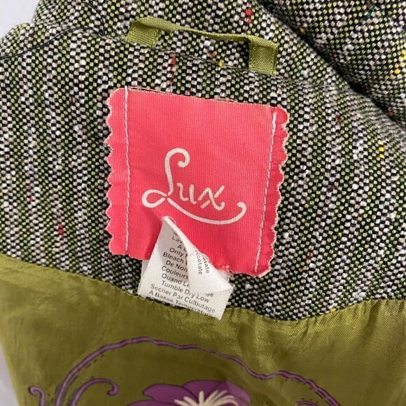 Lux Green Tweed Jacket Small Women’s Blazer - Picture 6 of 9